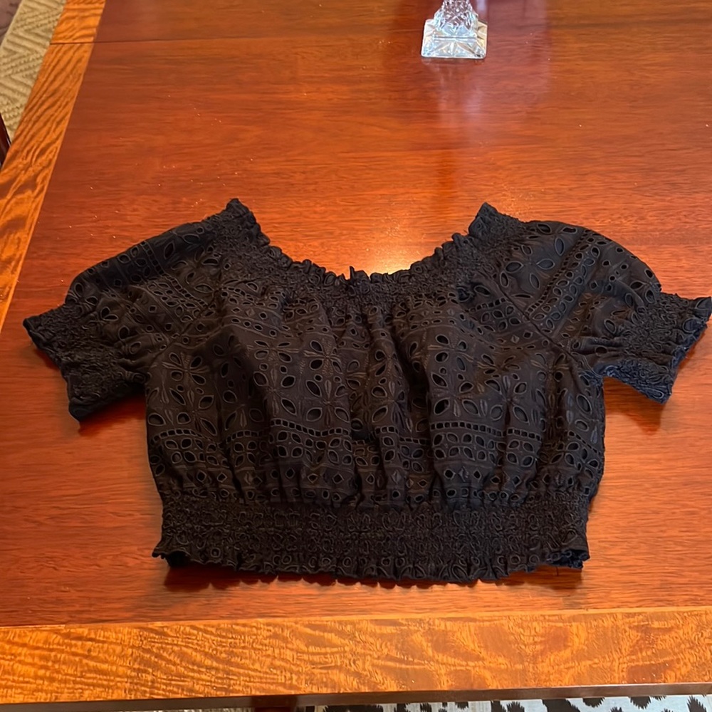 J. Crew Puff-Sleeve Eyelet Top